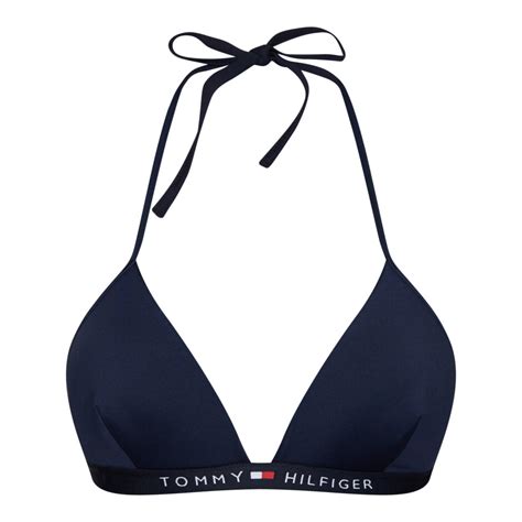 Core Logo Bikini Top Pitch Blue Tommy Hilfiger Sass Dk