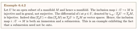 Solved Example Let U Be An Open Subset Of A Manifold Chegg