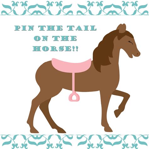 pin the tail on the donkey tails printable 6