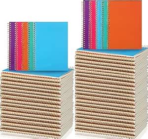 Amazon PerKoop 100 Pcs Spiral Ruled Notebook 8 3 X 5 5 Inch