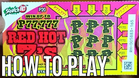 How To Play Red Hot 7 S PCSO Scratch It Instant Sweepstakes YouTube