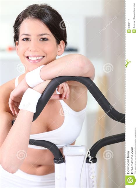 Woman At The Gym Stock Image Image Of Sports Happy 31136117