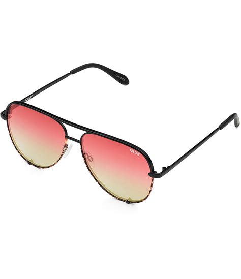 Quay Australia High Key Mini Mirrored Aviator Sunglasses Dillards