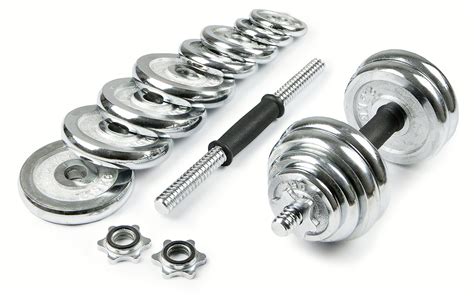 Набор гантелей хромированных AMETIST в чемодане (30кг) из Каталога Гантели