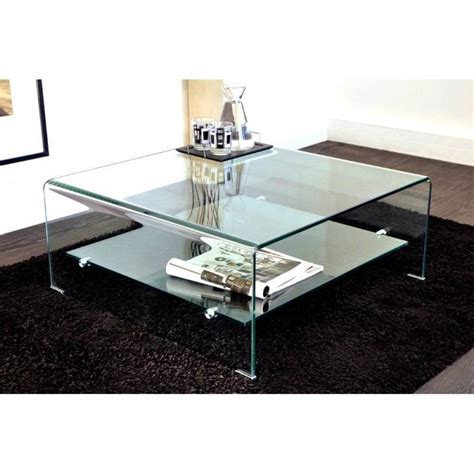 Tables Basses Tables Et Chaises Wave Table Basse Carr E En Verre