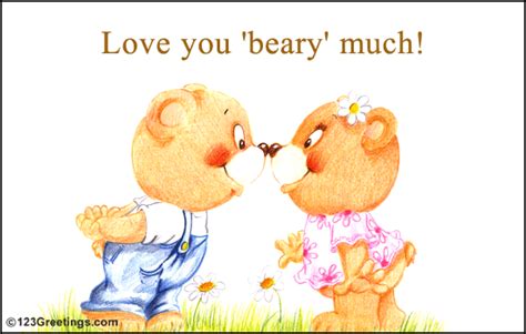 A Cute Romantic Wish Free Teddy Bears Ecards Greeting Cards 123