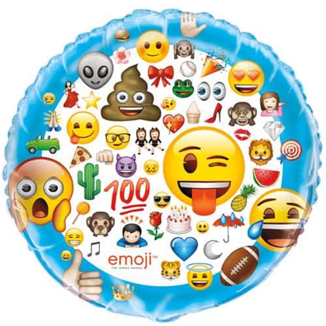 Emoji Helium Foil Giant Balloon 86cm 34 In Partyrama