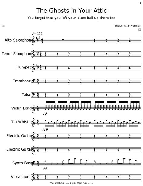The Ghosts in Your Attic - Sheet music for Alto Saxophone, Tenor