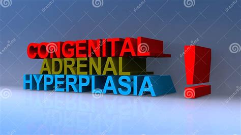 Congenital Adrenal Hyperplasia On Blue Stock Illustration Illustration Of Research Cancer