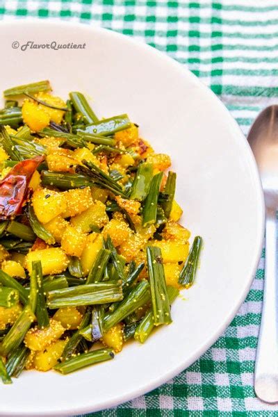 Aloo Peyajkoli Bhaja Potato And Green Onion Stir Fry Flavor Quotient