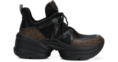 Michael Michael Kors Rubber Olympia Sneakers In Black Lyst