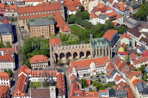 Luftbild Erfurt - Kirchengebäude der Barfüßerkirche in Erfurt im ...