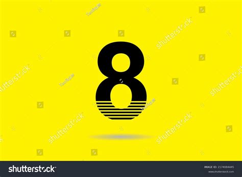 Design Number 8 Black Form Line Stock Vector Royalty Free 2174084445