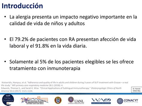 Inmunoterapia Sublingual E Intralinf Tica Ppt