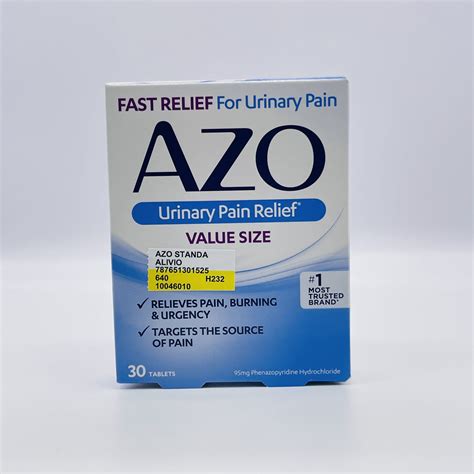 Azo Urinary Pain Relief tabs 30 ct - Alivio Pharmacy