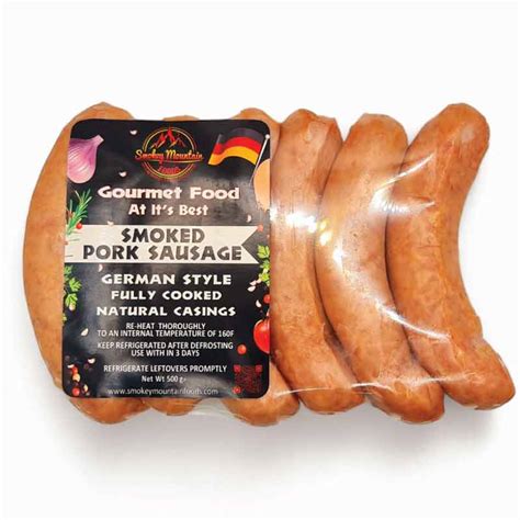 Artisanal German Style Smoked Pork Sausages Premium Quality Natural Wood Smoked Smokey