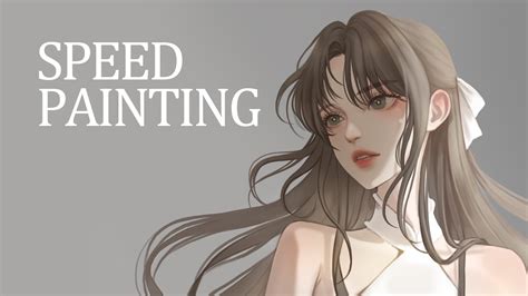 반실사 인물 일러스트 그리는 과정 스피드페인팅 Speedpainting 응용모작 YouTube