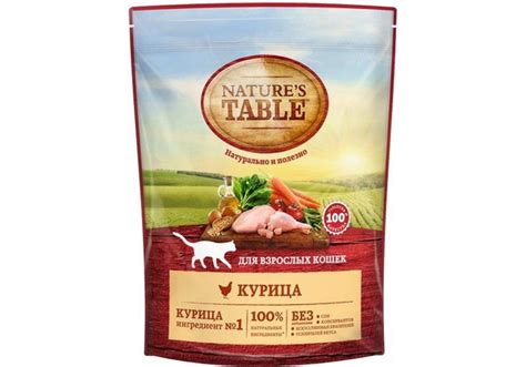 Natures Table / Сухой корм Нейчерс Тейбл для взрослых кошек Курица, 650 ...