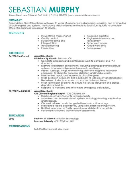 Aviation Resume Template