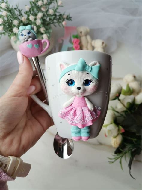 Котик из полимерной глины