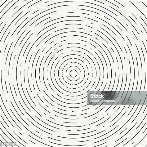 Segmentierte Geometrische Form Radiale Konzentrische Kreise Ringen
