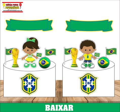 Topo De Bolo Brasil Gratuito Pronto Para Imprimir