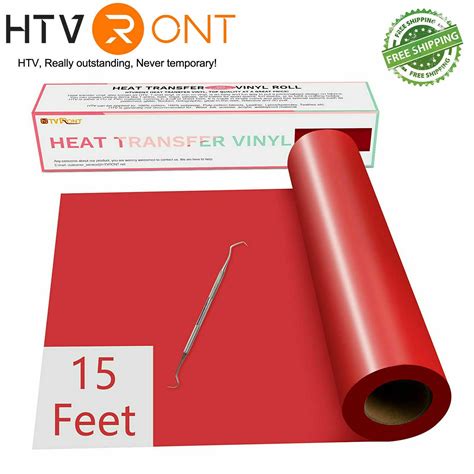 Htvront Heat Transfer Vinyl Red Htv Rolls X Ft Iron On Vinyl