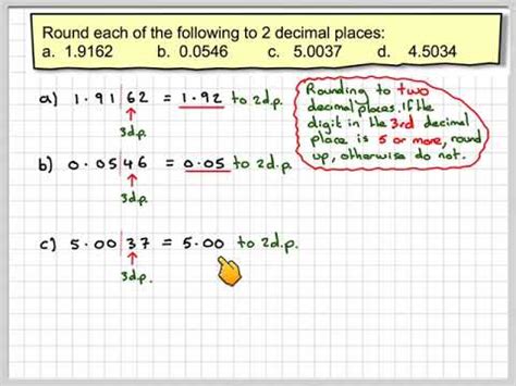 Rounding To Two Decimal Places YouTube