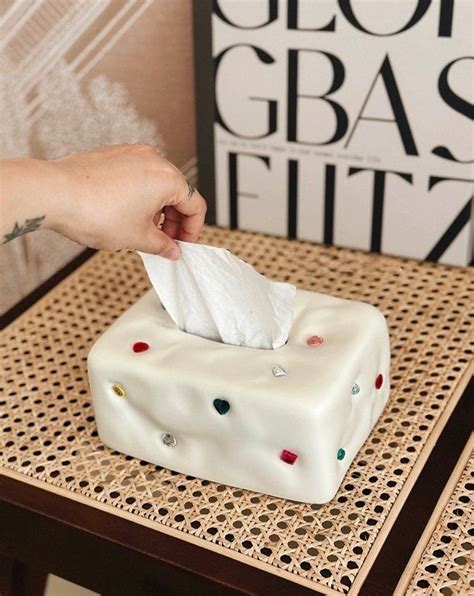 Handmade Ceramic Gemstone Tissue Box Cover In 2024 Handmade Ceramics