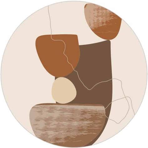 Tapete Em Vinil Abstrato Tons Nude