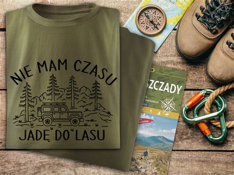 koszulka T shirt nadruk NIE MAM CZASU JADĘ DO LASU Sklep DlaMyśliwego pl