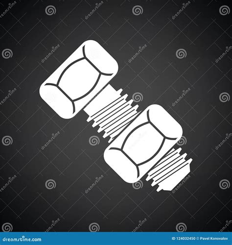 Icon Of Bolt And Nut Stock Vector Illustration Of Black