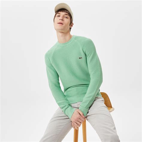 Lacoste Erkek Regular Fit Bisiklet Yaka Yeşil Kazak AH0315 15Y Lacoste