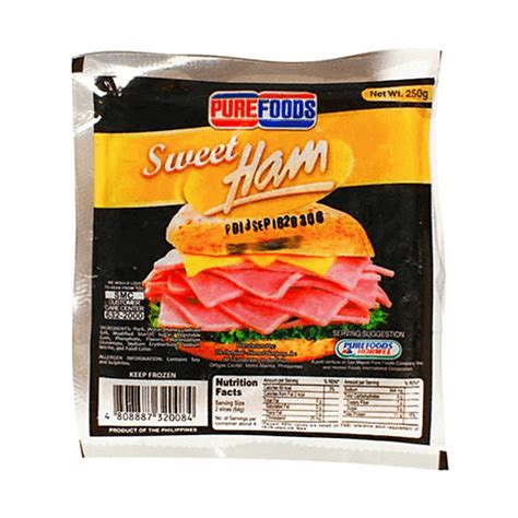 Purefoods Sweet Ham Sliced 250g Ham Walter Mart