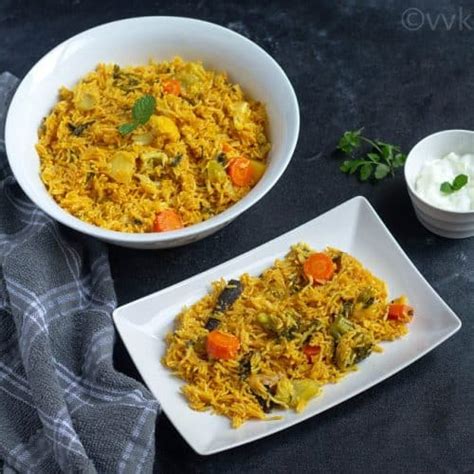 Hyderabadi Veg Biryani Vidhya’s Vegetarian Kitchen