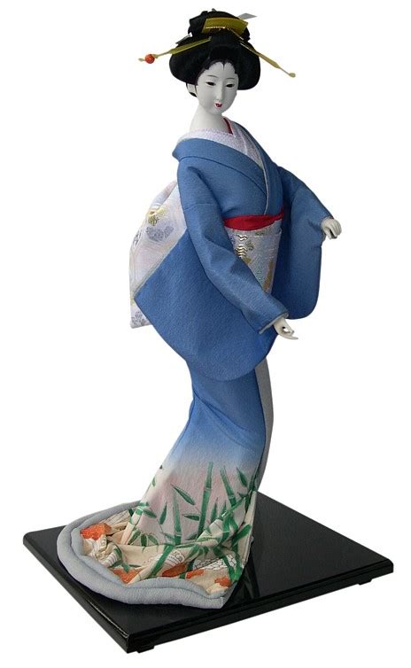 Японка в голубом кимоно, авторская японская кукла, 1960-е гг. Японский ...