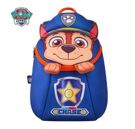 Mochila Escolar Infantil Chase Patrulha Canina Paw Patrol Azul