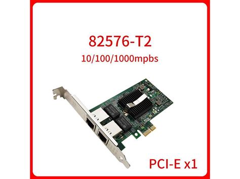 Gigabit PCI-e Dual Port 82576EB Network Adapter Card Desktop PCI-E x1 ...