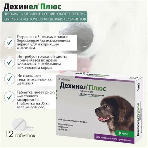 Дехинел Плюс, Антигельминтик, Таблетки для Собак, 1 таб/35 кгг→ KRKA ᐈ ...