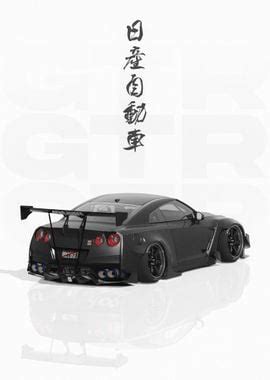 Nissan GTR R35 Widebody Poster Picture Metal Print Paint By