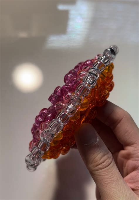 Kandi Mandala Cuff Lesbian Pride Flag Etsy