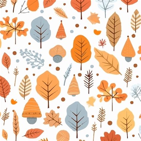 Premium Vector Autumnal Forest Pattern