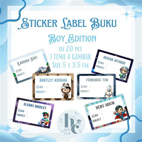 jual sticker custom nama boy label bukusticker label bukusticker nama