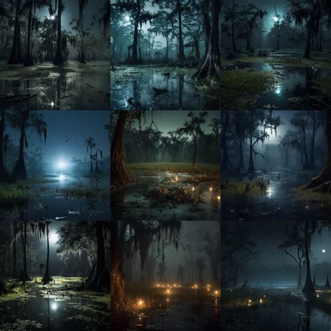 Night Swamp Digital Background Bundle – Meg Bitton Productions