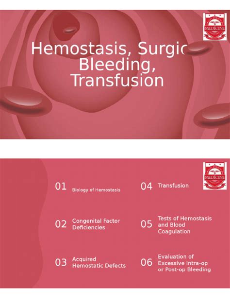 002 Hemostasis Surgical Bleeding Transfusion Surgery 1 Dm 2 2 Midyear Pdf