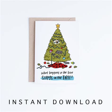 Printable Funny Cat Christmas Cards, Instant Download, Ragdoll, Siamese ...