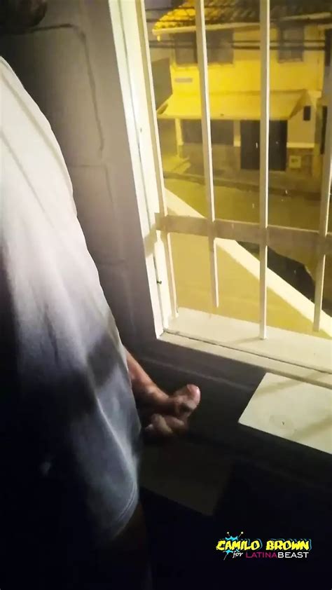 Jerking Off My Big Uncut Cock Public On My Window Till I Cum Camilo Brown Gay Porn Xhamster
