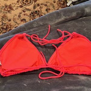 Swim Op Neon Pink String Bikini Top Poshmark