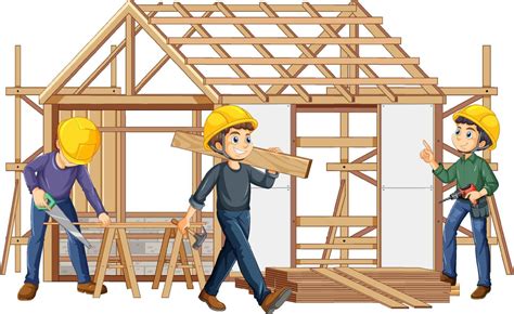 House Construction Site Concept Vector Art At Vecteezy