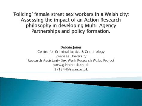 Policing Female Street Sex Workers In A Welsh